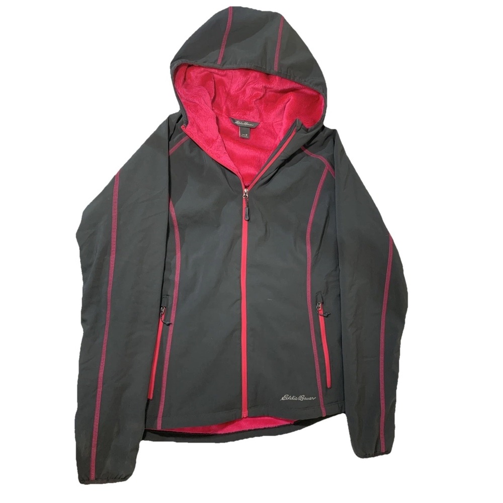 Dark Gray Eddie Bauer Fleece Lined Jacket Womens Medium